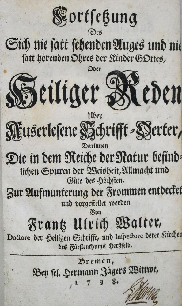 Große Abbildung Nr.1: 135-642 Walther,F.U.: (Alte Drucke, Handschriften und Theologie)