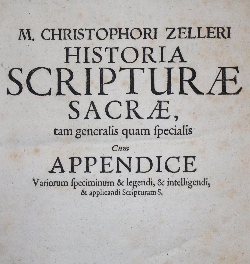 Große Abbildung Nr.1: 135-662 Zeller,C.: (Alte Drucke, Handschriften und Theologie)