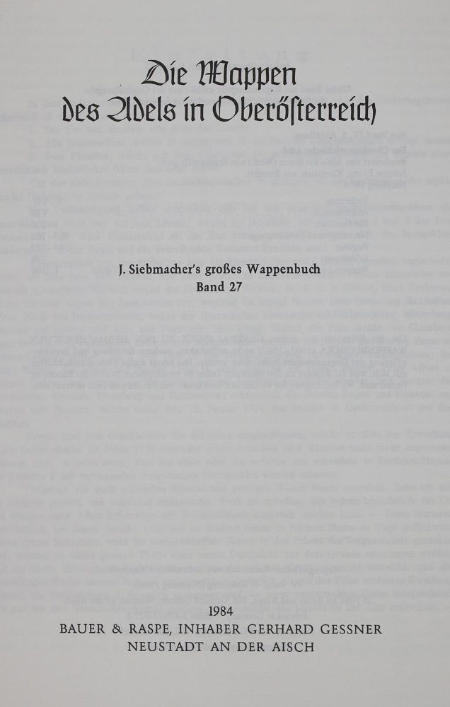 Große Abbildung Nr.1: 135-671 Siebmacher,J.: (Genealogie und Heraldik)