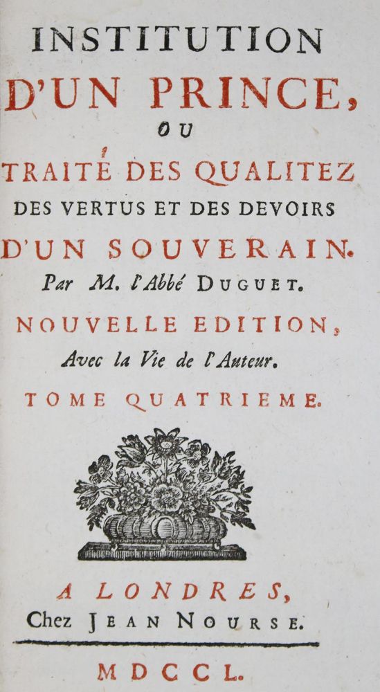 Große Abbildung Nr.1: 135-675 Duguet,(J.J.).: (Politik und Staatswissenschaften)