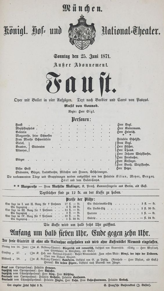 Große Abbildung Nr.1: 135-696 Theaterzettel: (Film - Theater - Tanz, München)