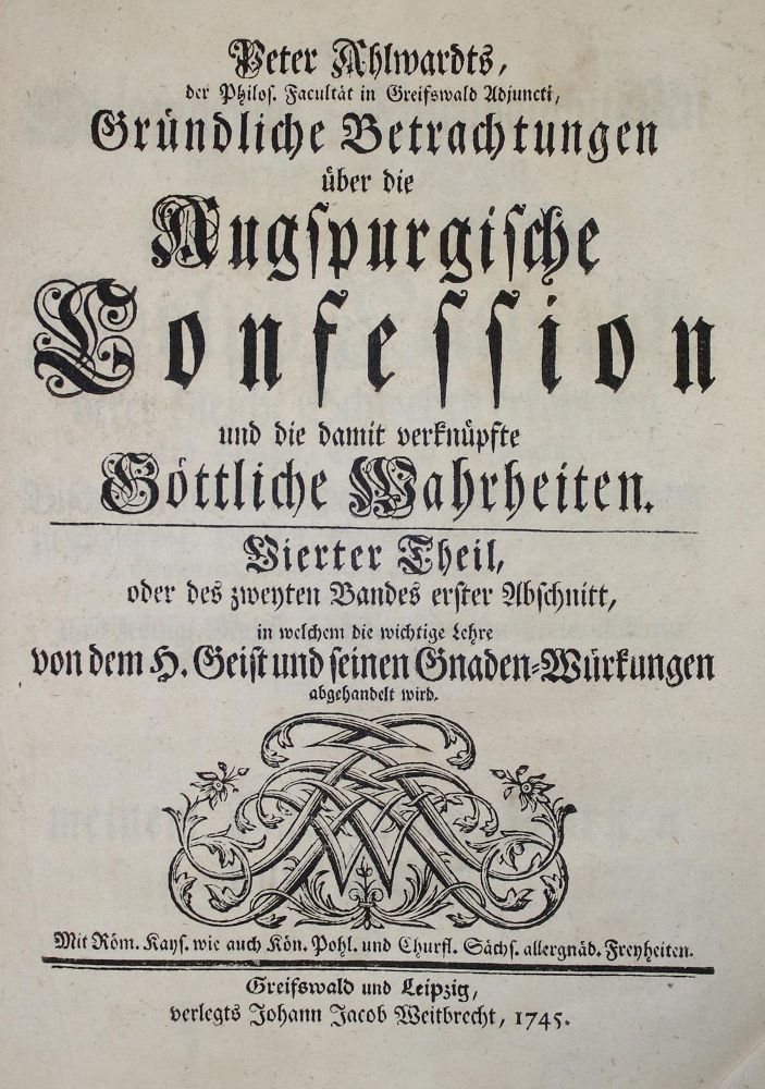 Große Abbildung Nr.1: 135-7 Ahlwardt,P.: (Alte Drucke, Handschriften und Theologie)