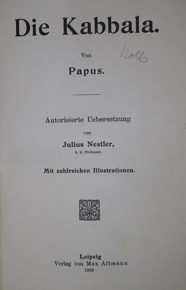 Große Abbildung Nr.1: 135-717 Papus (d.i. G.Encausse).: (Grenzwissenschaften und Okkultismus)