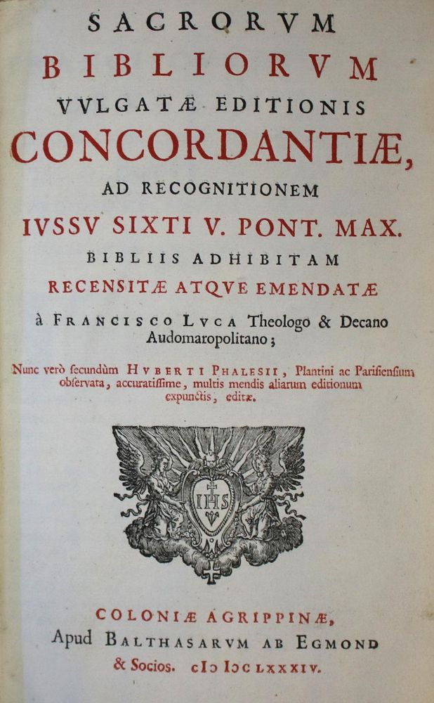 Große Abbildung Nr.1: 135-72 Luca,F.: (Bibeln, Konkordanz)