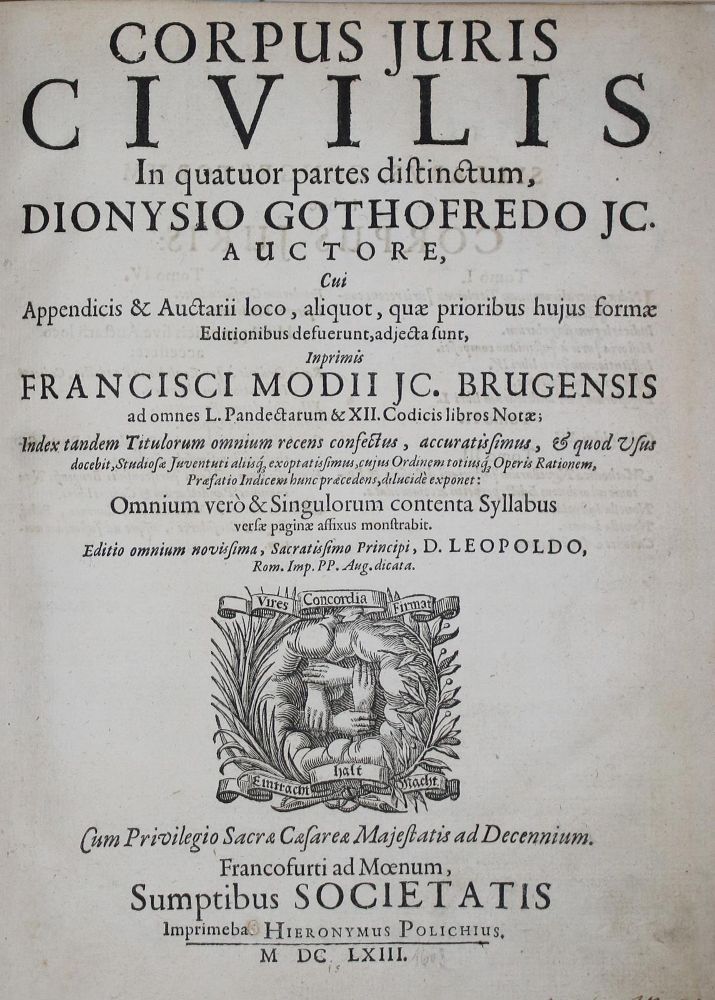 Große Abbildung Nr.1: 135-758 Justinian.: (Juridica und Kriminologie)