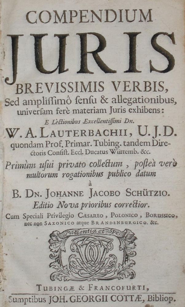 Große Abbildung Nr.1: 135-761 Lauterbach,W.A.: (Juridica und Kriminologie)