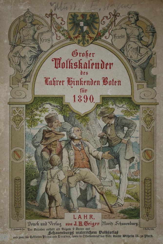 Große Abbildung Nr.1: 135-775 Lahrer hinkende Boten, Großer Volkskalender des: (Kalender)