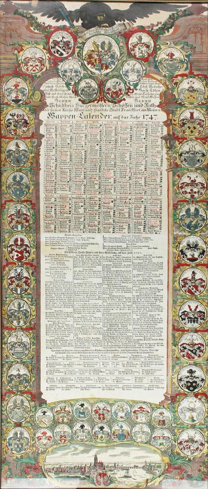 Große Abbildung Nr.1: 135-778 Wappen-Calender, auf das Jahr 1747.: (Kalender)