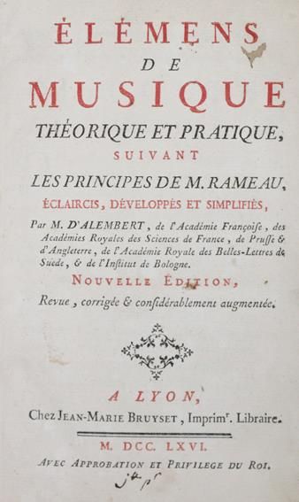 Große Abbildung Nr.1: 135-835 Alembert,J.L.d'.: (Musik)