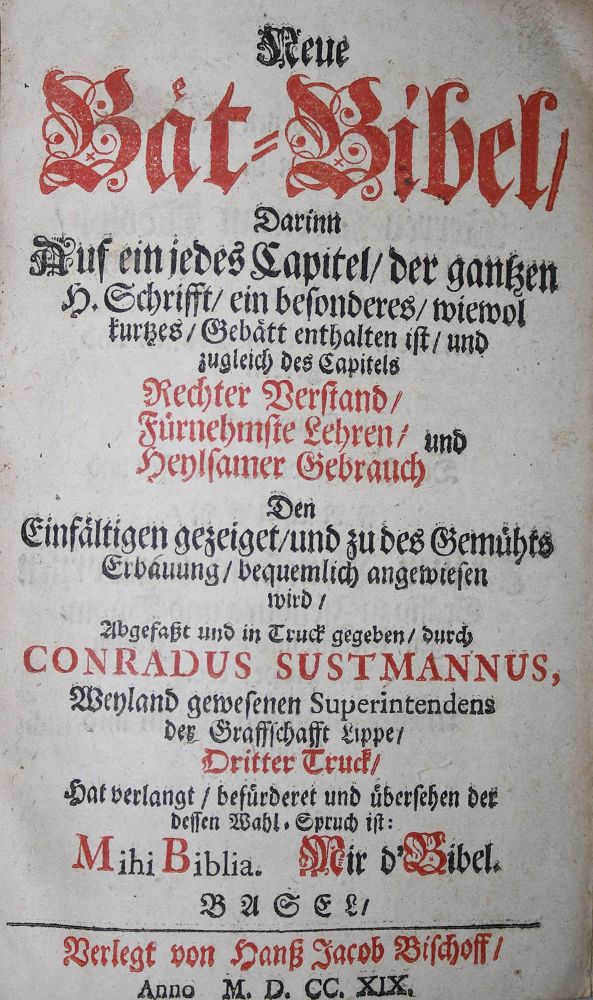 Große Abbildung Nr.1: 135-84 Sustmann,C.: (Bibeln)