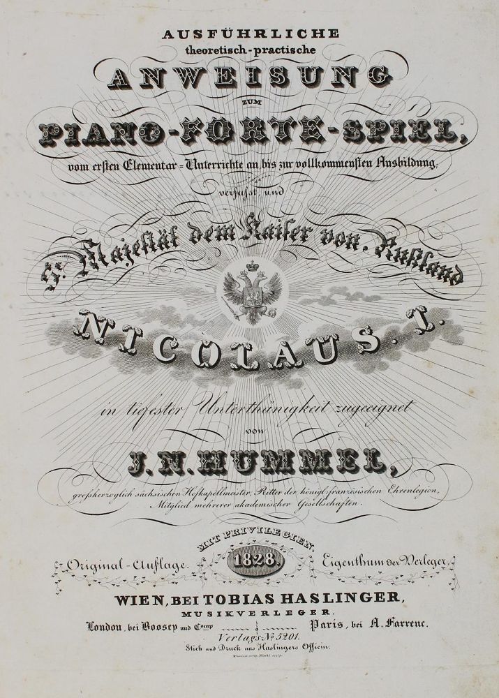 Große Abbildung Nr.1: 135-842 Hummel,J.N.: (Musik)