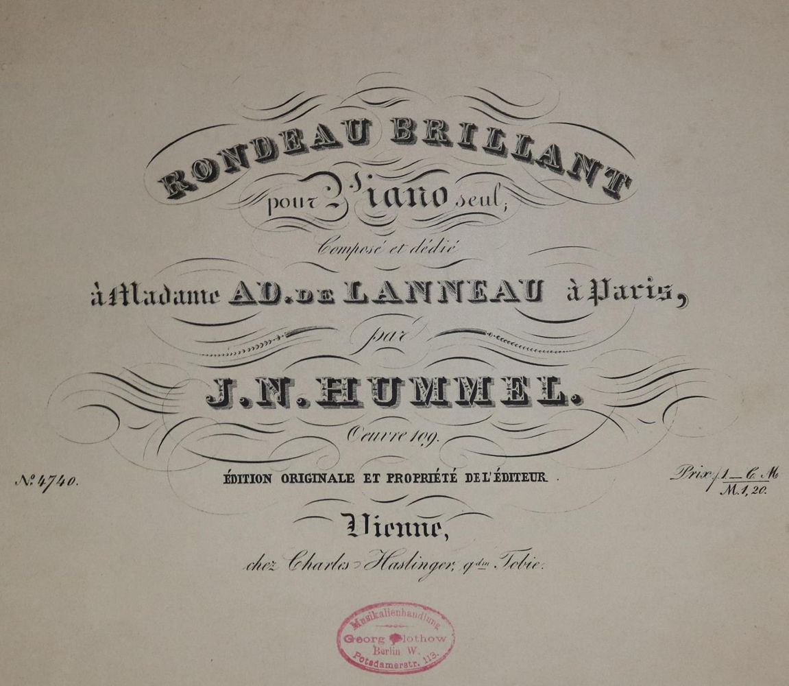 Große Abbildung Nr.2: 135-843 Hummel,J.N.: (Musik)