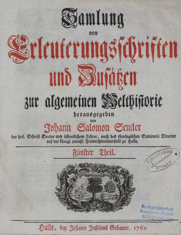 Große Abbildung Nr.1: 135-865 Semler,J.S.: (Numismatik u. Siegelkunde, Medaillen)