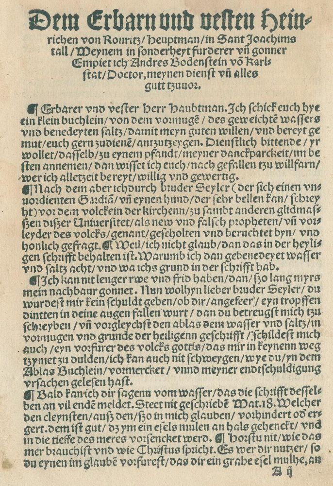 Große Abbildung Nr.1: 135-87 Bodenstein, Andreas, von Carlstadt.: (Alte Drucke, Handschriften und Theologie)