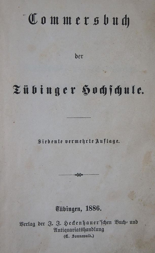 Große Abbildung Nr.1: 135-900 Kommersbücher.: (Studentika und Hochschulen)