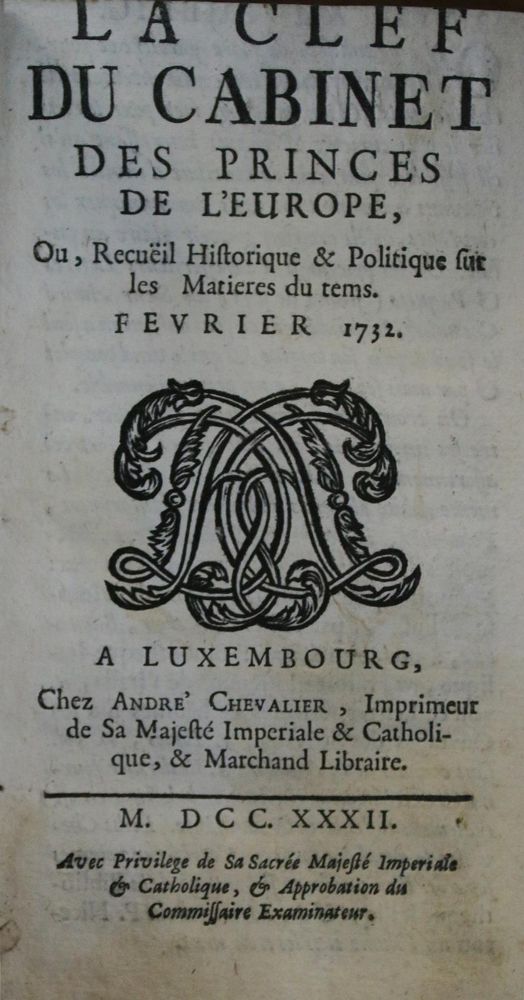 Große Abbildung Nr.1: 135-906 Clef du Cabinet, La,: (Zeitschriften und Zeitungen)