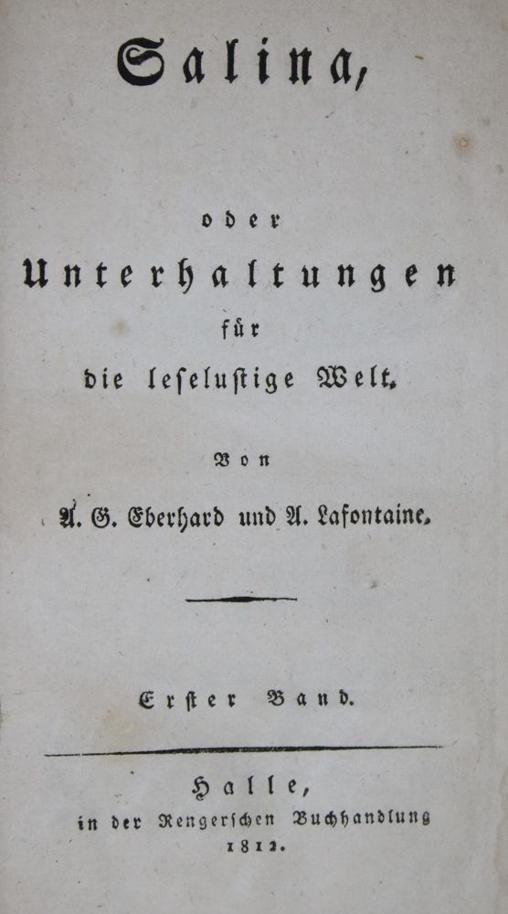Große Abbildung Nr.1: 135-907 Eberhard,A.G. u. A.Lafontaine (Hrsg.).: (Zeitschriften und Zeitungen)