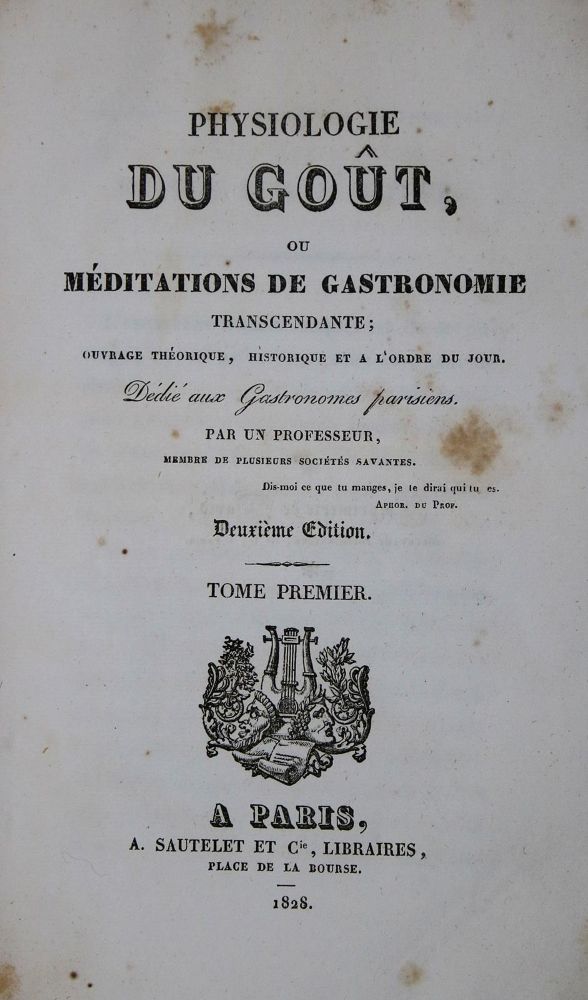 Große Abbildung Nr.1: 135-925 (Brillat-Savarin,J.A.).: (Küche und Haushalt, Gastrosophie)