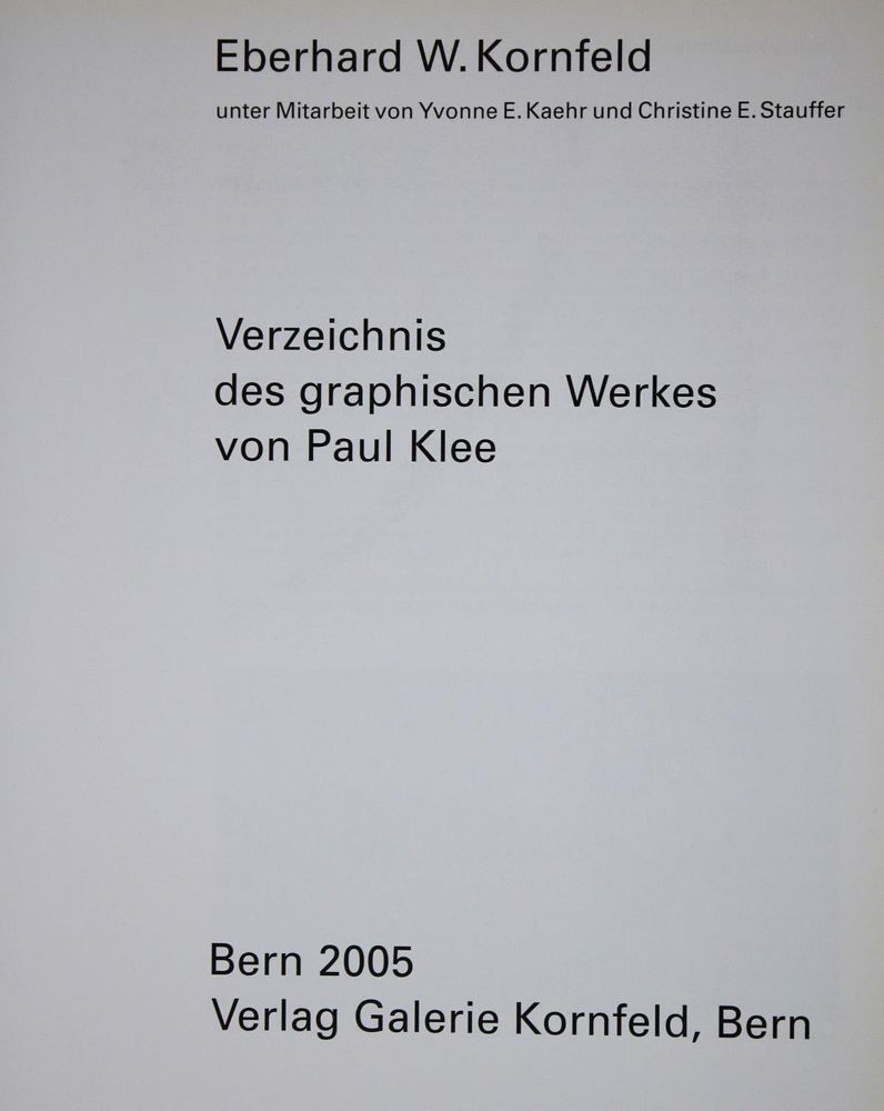 Große Abbildung Nr.2: 135-998 Kornfeld,E.W.: (Klee)