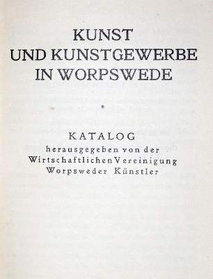Bild Nr.1: 135-1059 Worpswede.: (Kunstwissenschaft)