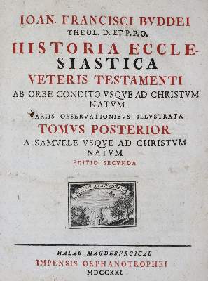 Bild Nr.2: 135-108 Buddeus,J.F.: (Alte Drucke, Handschriften und Theologie)