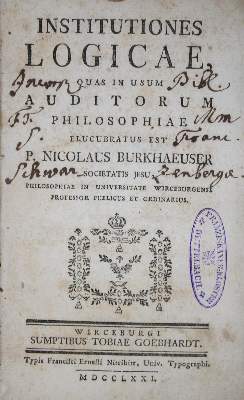 Bild Nr.1: 135-109 Burkhäuser,N.: (Alte Drucke, Handschriften und Theologie)