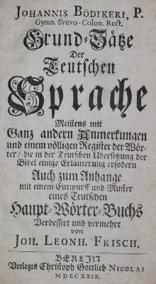 Bild Nr.1: 135-1102 Bödiker,J.: (Lexika - Wörterbücher - Sprachwissenschaften)