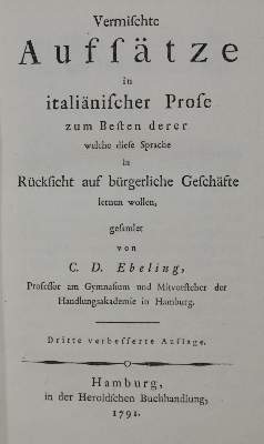Bild Nr.1: 135-1111 Ebeling,C.D.: (Lexika - Wörterbücher - Sprachwissenschaften)