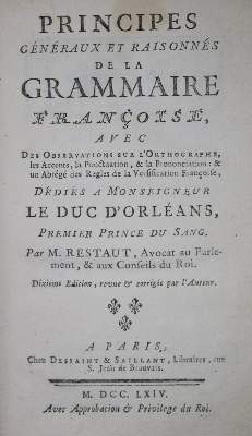 Bild Nr.1: 135-1126 Restaut,(P.).: (Lexika - Wörterbücher - Sprachwissenschaften)