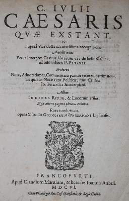 Bild Nr.1: 135-113 Caesar,C.J.: (Alte Drucke, Handschriften und Theologie)