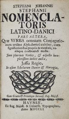 Bild Nr.1: 135-1132 Stephanius,S.J.: (Lexika - Wörterbücher - Sprachwissenschaften)