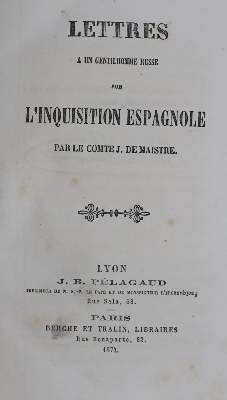 Bild Nr.1: 135-1178 Maistre,J.de.: (Inquisition)
