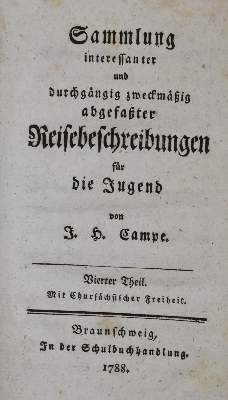 Bild Nr.1: 135-1193 Campe,J.H. (Hrsg.).: (Amerika)