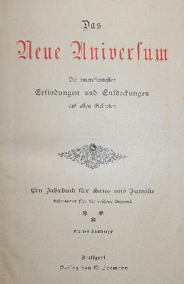 Bild Nr.2: 135-1233 Neue Universum, Das.: (Kinder- und Jugendbücher)