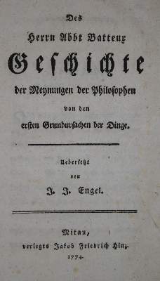 Bild Nr.1: 135-1303 Batteux,(C.).: (Literatur und illustrierte Bücher bis 19.Jahrhundert)