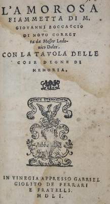 Bild Nr.1: 135-1306 (Boccaccio,G.).: (Literatur und illustrierte Bücher bis 19.Jahrhundert)