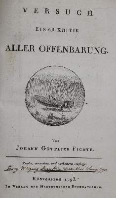 Bild Nr.1: 135-1345 Fichte,J.G.: (Literatur und illustrierte Bücher bis 19.Jahrhundert)