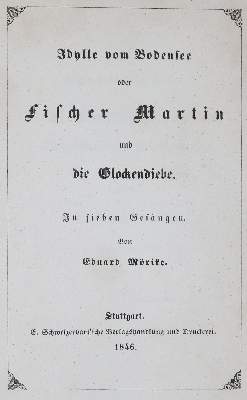Bild Nr.1: 135-1436 Mörike,E.: (Literatur und illustrierte Bücher bis 19.Jahrhundert)