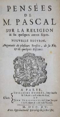Bild Nr.1: 135-1448 Pascal,(B.).: (Literatur und illustrierte Bücher bis 19.Jahrhundert)