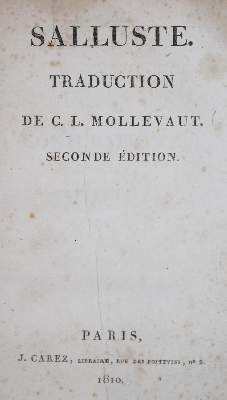 Bild Nr.1: 135-1464 Sallustius Crispus,G.: (Literatur und illustrierte Bücher bis 19.Jahrhundert)