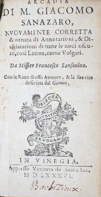 Bild Nr.1: 135-1467 Sannazaro,J.: (Literatur und illustrierte Bücher bis 19.Jahrhundert)