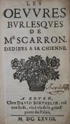 Bild Nr.1: 135-1468 Scarron,(P.).: (Literatur und illustrierte Bücher bis 19.Jahrhundert)