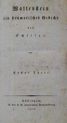 Bild Nr.1: 135-1473 Schiller,F.v.: (Literatur und illustrierte Bücher bis 19.Jahrhundert)