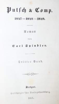 Bild Nr.1: 135-1484 Spindler,C.: (Literatur und illustrierte Bücher bis 19.Jahrhundert)