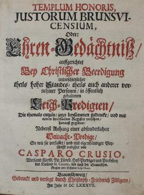 Bild Nr.1: 135-150 Crusius,K.: (Alte Drucke, Handschriften und Theologie)