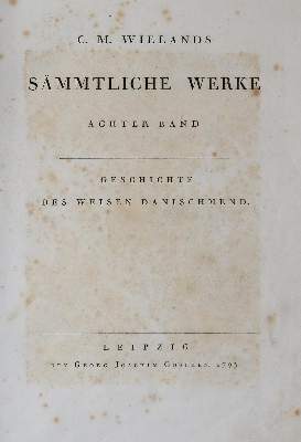 Bild Nr.2: 135-1505 Wieland,C.M.: (Literatur und illustrierte Bücher bis 19.Jahrhundert)