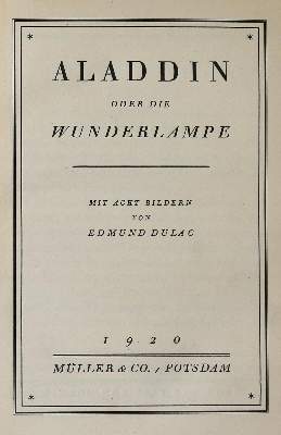 Bild Nr.2: 135-1547 Dulac,E.: (Literatur und illustrierte Bücher 20.Jahrhundert - Alte Literatur in modernen Ausgaben)