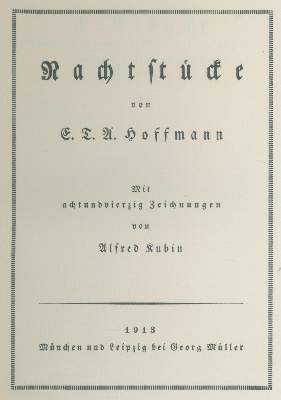 Bild Nr.1: 135-1577 Hoffmann,E.T.A.: (Literatur und illustrierte Bücher 20.Jahrhundert - Alte Literatur in modernen Ausgaben)