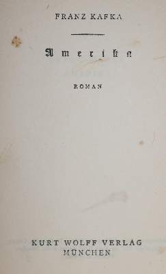 Bild Nr.1: 135-1587 Kafka,F.: (Literatur und illustrierte Bücher 20.Jahrhundert - Alte Literatur in modernen Ausgaben)