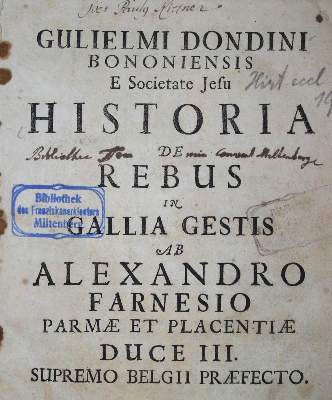 Bild Nr.1: 135-160 Dondini,G.: (Alte Drucke, Handschriften und Theologie)